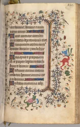 Kaarle Aatelisen, Navarran kuninkaan tunnit 1361-1425: fol. 205r, Teksti, c. 1405.