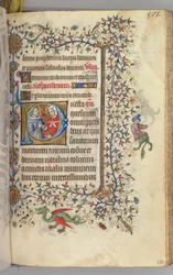 Kaarle Aatelisen, Navarran kuninkaan tunnit 1361-1425, fol. 281r, SS. Cosmas ja Damien, n. 1405.