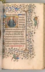 Kaarle Aatelisen, Navarran kuninkaan tunnit 1361-1425, fol. 288r, St. Anthony, c. 1405.