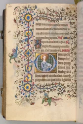 Hores de Carles el Noble, rei de Navarra 1361-1425, fol. 299v, Santa Agnès, c. 1405. finlandès