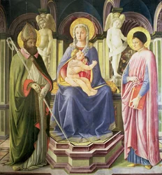Madonna ja lapsi SS:n kanssa. Clement ja Justinus, 1449-50