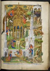 add_ms_18850_f014r Kohtauksia luomisesta ja syksystä elokuvasta "The Bedford Hours"