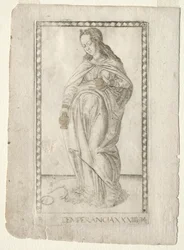 Temperance from the Tarocchi, sarja B: Cosmic Principles & Virtues, #34, ennen vuotta 1467.