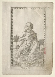 Thalia-komedia, pastoraalinen runous Tarocchi-sarjasta D..., ennen vuotta 1467.