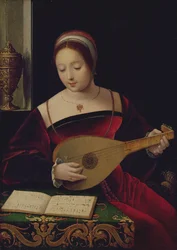 Maria Magdaleena soittaa luuttua