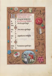 Kuningatar Isabella Katolisen, Espanjan kuningatar: Fol. 3r, helmikuu, c. 1500.