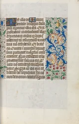 Tuntikirja Rouenin käyttö: fol. 18r, c. 1470.