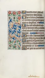 Tuntikirja Rouenin käyttö: fol. 62v, c. 1470.