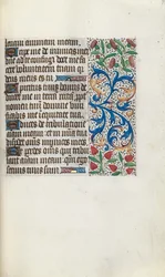 Tuntikirja Rouenin käyttö: fol. 92r, c. 1470.