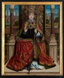 Panou central al Retarului Sfântului Nicolae, c.1486-93 (ulei pe panou) finlandez
