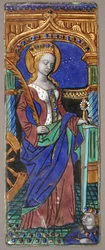 Triptyykkitaulu Pyhän Katariinan kanssa, ranska, 1400-1500-luku.