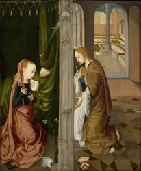 "Marian ilmestys", n.1470-80 (öljy puulle).