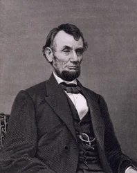 Abraham Lincoln, kaiverrettu William G. Jackmanin valokuvasta (kaiverrus)