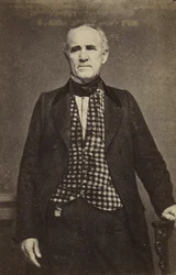 Sam Houston, n.1860-65 (valkeakangashopeapaino)
