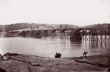 Silta Tennessee-joen yli Chattanoogassa, n. 1864.