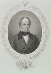 Daniel Webster, "The History of the United States", voi. II, Charles Mackay, kaivertanut T. Knight daguerrotyypistä (kaiverrus)