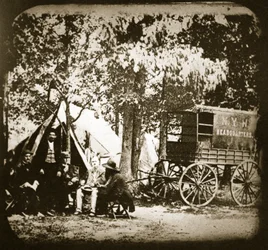 New York Heraldin päämaja kentällä Culpeper Court Housessa, 1863