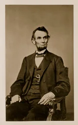 Muotokuva Abraham Lincolnista (1809-65) (bw kuva)