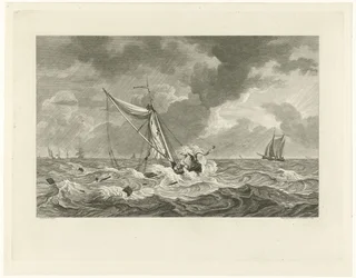 Kippari Klaas Ringelsin laiturin rannat lähellä Texeliä, 1778