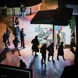 Yökukat, 2019 (akryyli paneelille)