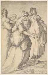 Kolme Haloed Naisfiguuria, n. 1610-50.