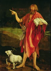 Johannes Kastaja Isenheimin alttaritaulusta, noin 1512-16 (öljy paneelille).
