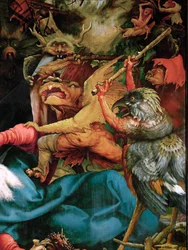 Demonit ja hirviöt (maalaus limewood)