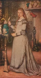 Tyttö jatkeena, c1873