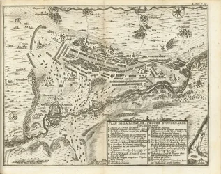 Oudenaardenin taistelu 1708 Plan de la Bataille, proche d