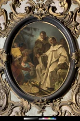Bernardo Tolomei (1272-1348) siunaa uhrilahjat (maalaus).
