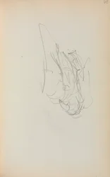 Italialainen luonnoskirja: Gondola sivu 110, 1898-1899.