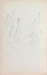 Italialainen luonnoskirja: Gondola sivu 35, 1898-1899.