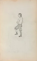 Italialainen luonnoskirja: Standing Boy, sivu 245, 1898-1899.