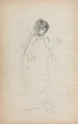 Italialainen luonnoskirja: Pysyvä nainen, sivu 1, 1898-1899.
