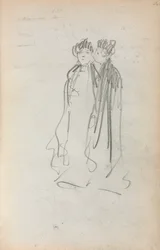 Italialainen luonnoskirja: Kaksi seisovaa naista sivu 4, 1898-1899.