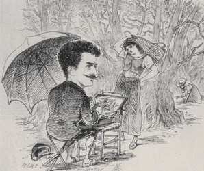 Rops maalaa oliivinpoimijoita,1877