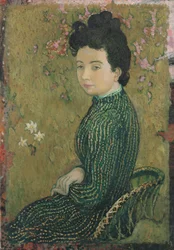 Eva Meurier vihreässä mekossa, 1891