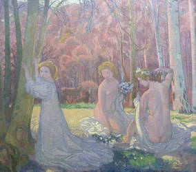 "Figgures in a Spring Landscape Sacred Grove", 1897