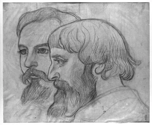Paul Serusier ja Maurice Denis, tutkimus "The Hommage to Cezannelle", 1899 (hiili ja sangviini)