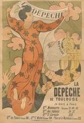 La Dépêche de Toulouse -sanomalehden juliste, 1892.