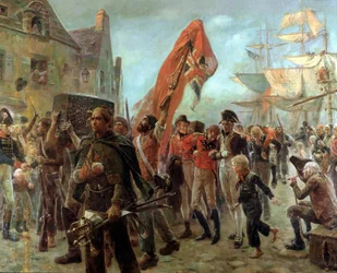 Yksityiset vuonna 1806 - öljy kankaalle Maurice Orange, 1800-luvun loppu.