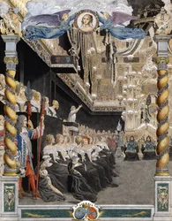Englannin Henriette Annen (Henriette-Anne) (1644-1670) hautajaiset Saint Denisin basilikassa (Saint Denis) 21. elokuuta