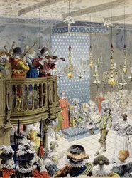 Pallo kentällä (Louis XIII:n alaisuudessa) - Maurice Leloirin "" Richelieu" -kirjassa.