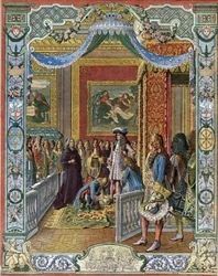 Kuningas Ludvig XIV:n nousu, joka tunnetaan nimellä Aurinkokuningas (Kuningas Aurinko tai Ludvig Suuri
