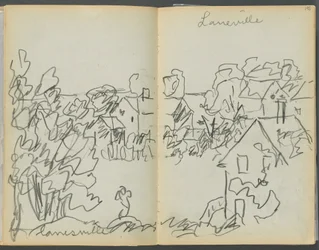 Luonnoskirja- The Granite Shore Hotel, Rockport, sivu 144 ja 145: "Lanesville".