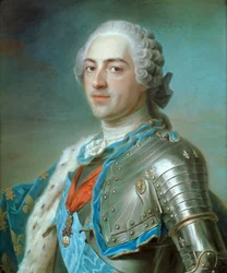 Ranskan kuninkaan Ludvig XV:n muotokuva 1710-1774, noin 1748.
