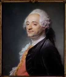 Taidemaalari Maurice Quentin Delatour sanoi Quentin De La Tour tai Quentin De Latour (1704-1788) Pastellimaalaus Jean-Baptiste Perroneau (Jean Baptiste Perronneau) (1715-1783) 1750 Dim 0,56x0,48 m Saint Quentinyer - Muotokuva s