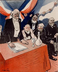 Karikatyyri voilautasessa