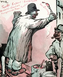 Karikatyyri voilautasessa