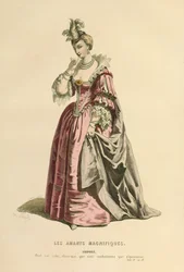 Puku Eriphilen roolia varten, noin 1868 (kaiverrus).